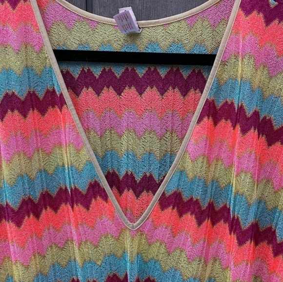 Luli Fama Size Large Cabana V-Neck Swim Cover-Up Dress - Picture 3 of 6